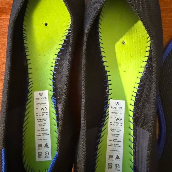 Rothy's Women's Black and Blue Flats - Picture 6 of 6